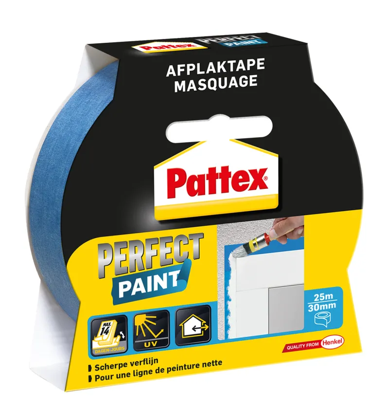 Afplaktape perfect paint 25 m x 30 mm