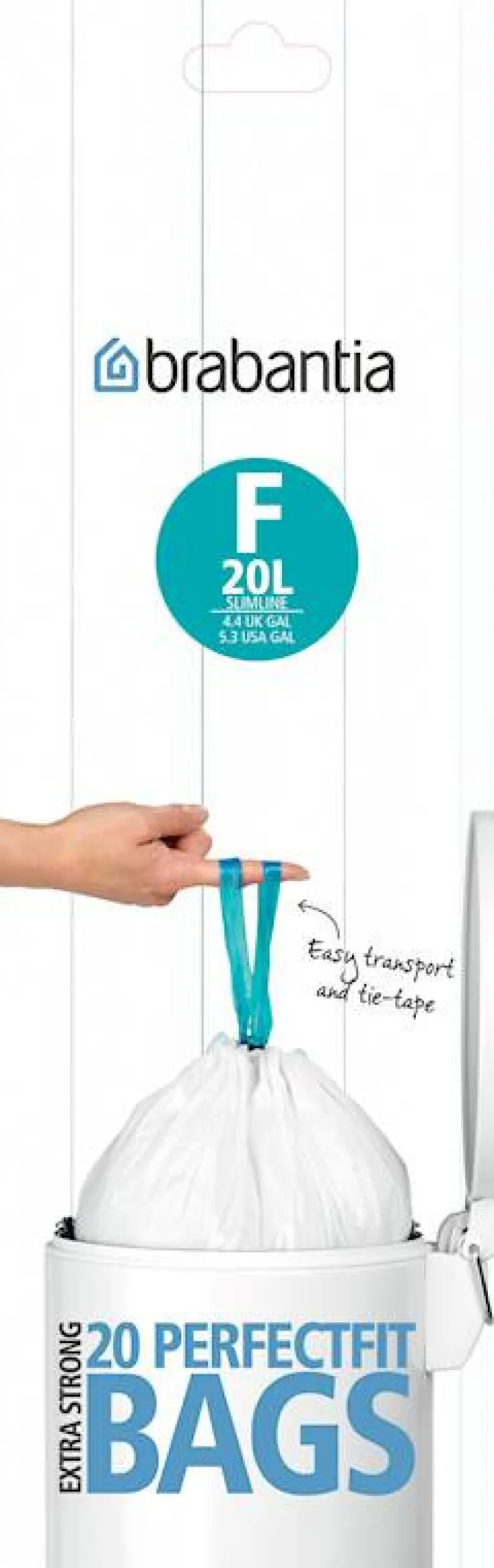 Afvalzak 20 L slimline 20 stuks