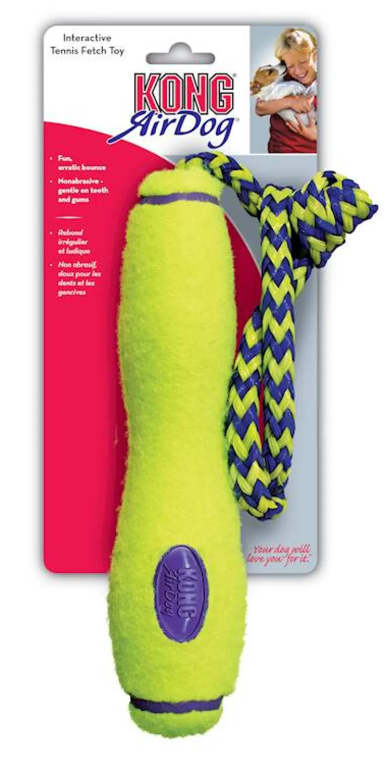 Air stick met touw geel M