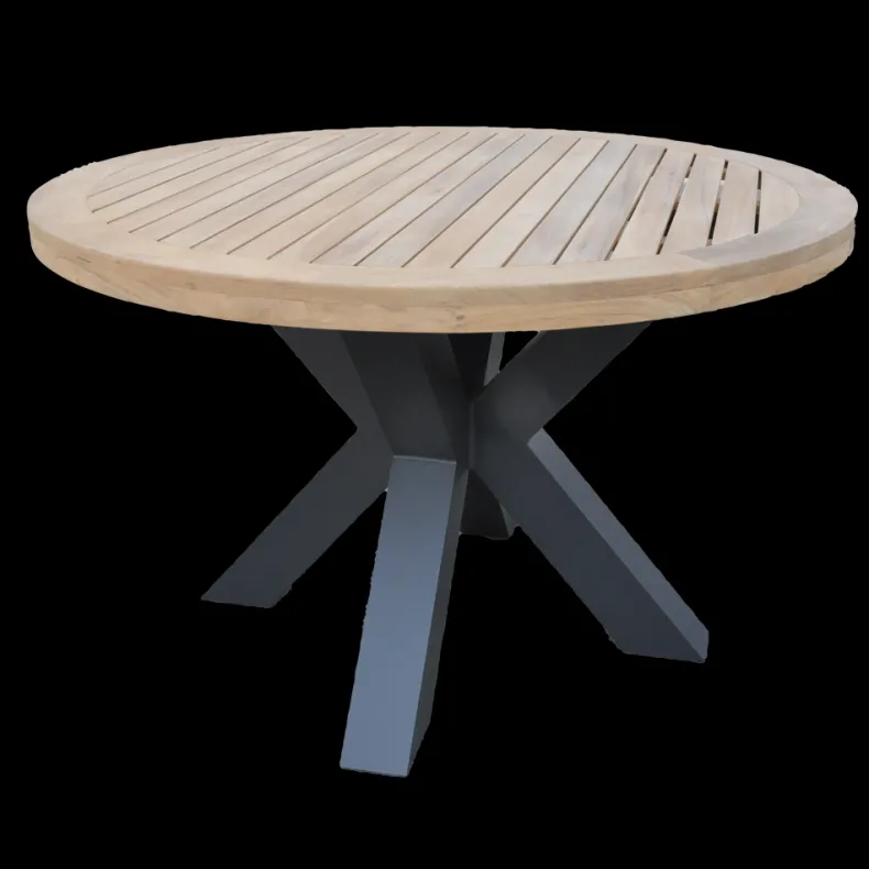 Alu tafel teak Yoran D120x75 cm