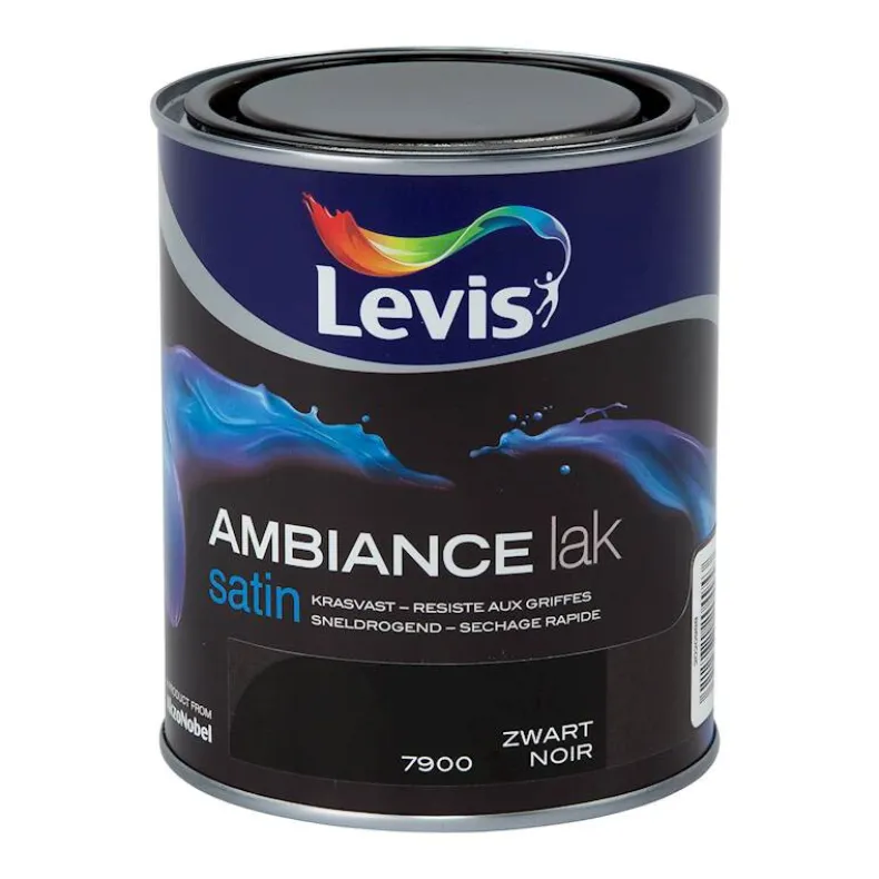 Ambiance lak satin zwart 750 ml