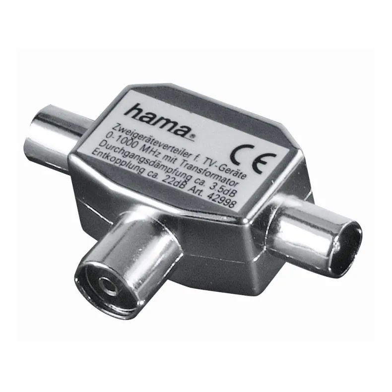 Antenne T-splitter 1 F - 2 m metaal