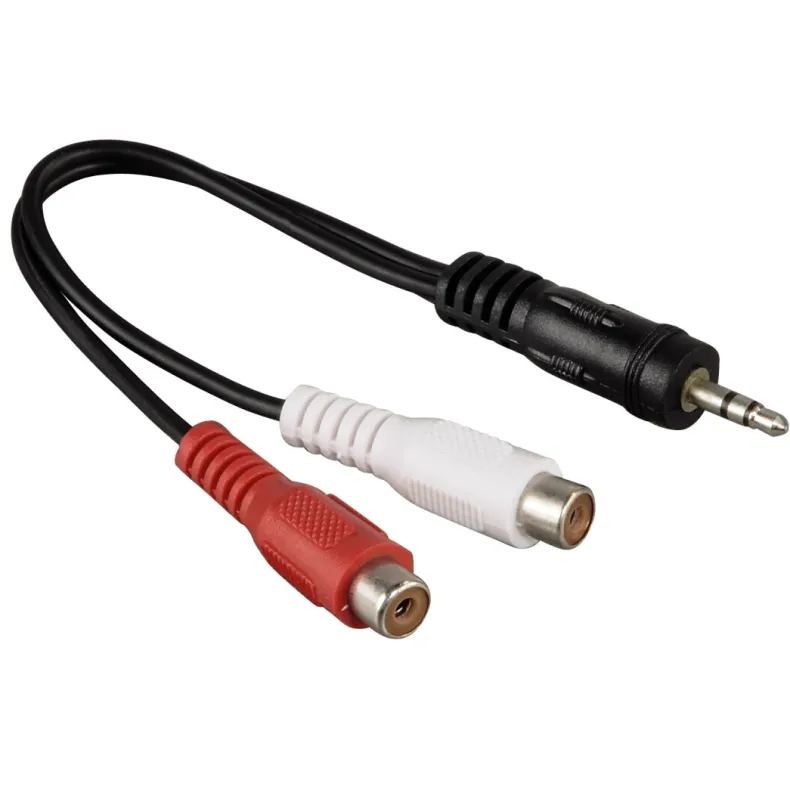 Audio adapter 2 x rca 3,5 mm jack