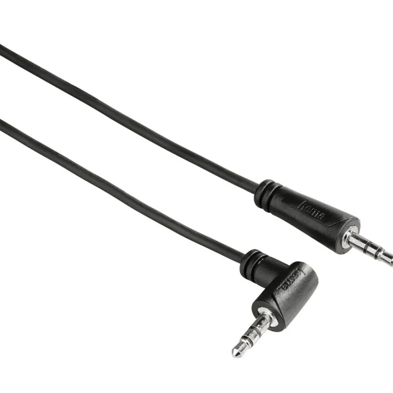Audiokabel 3,5 jack 90° - 3,5 jack stereo 0,5 m 1 ster