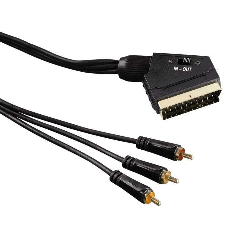Audio/video kabel scart 3 RCA 1,5 m 3 ster