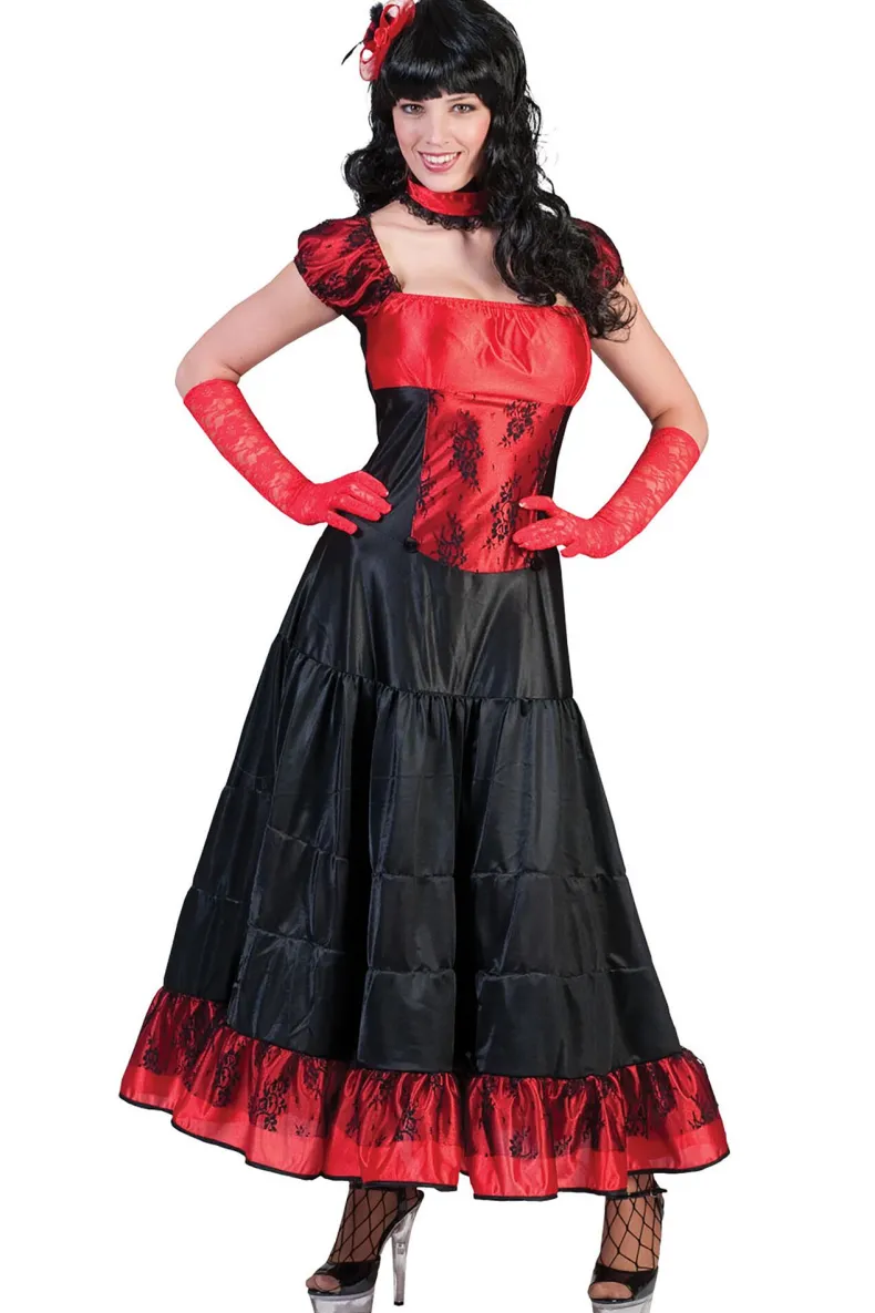 Kostuum Jurk Saloon Girl - Maat 44/46