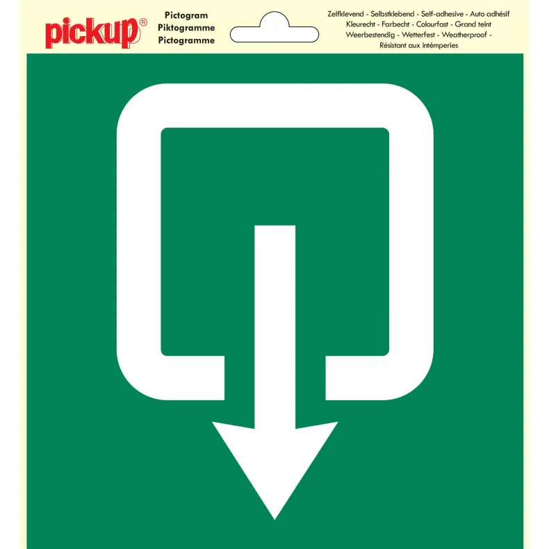 Pictogram normale uitgang 20 x 20 cm