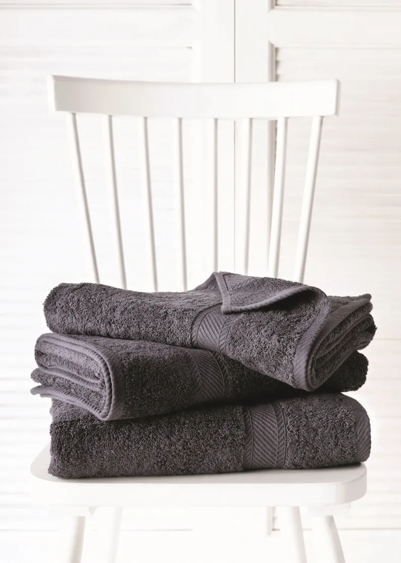 Badlaken 70 x 140 cm ebony