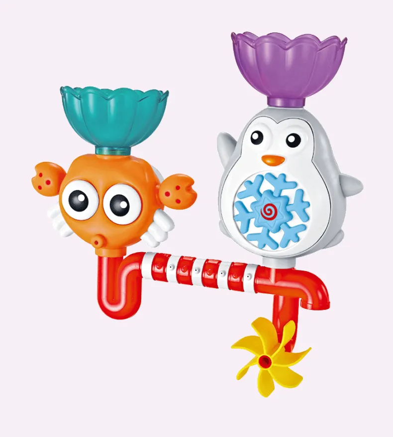 Badspeeltje krab en pinguin