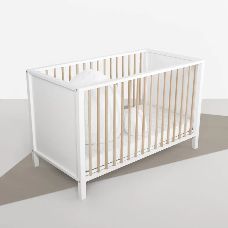 Bed Nordic 120x60cm White Naturel