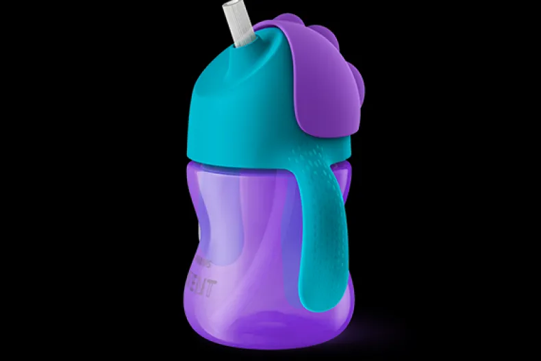 Beker met buigbaar rietje 200 ml Girls