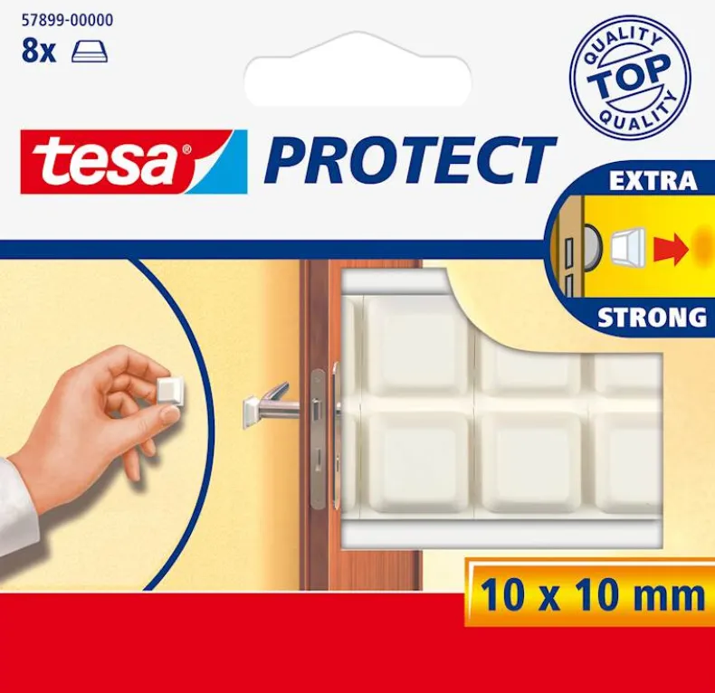 Beschermblokjes vierkant 10 mm x 10 mm wit