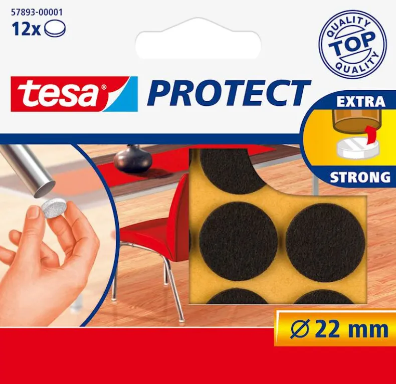 Beschermvilt Ø 22 mm rond bruin