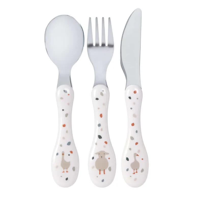 Bestek 3 delig Tiny Farmer Sheep/Goose