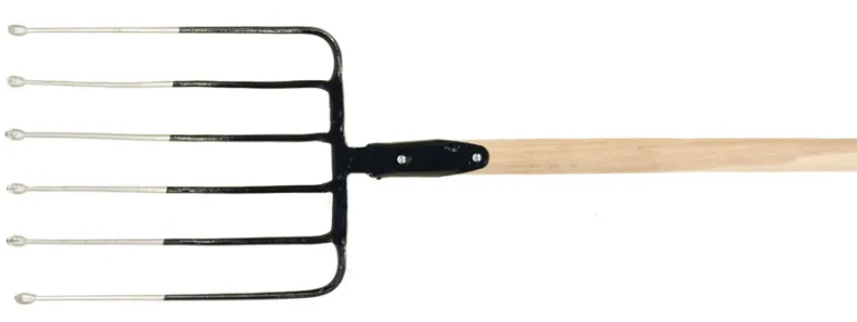 Bietenvork 6 tanden met steel