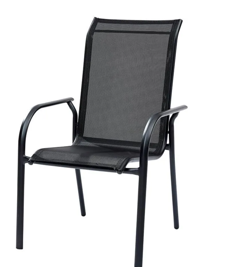 Blacksun tuinstoel aluminium zwart