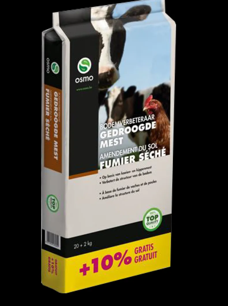 Bodemverbeteraar gedroogde mest 20 + 2 kg gratis