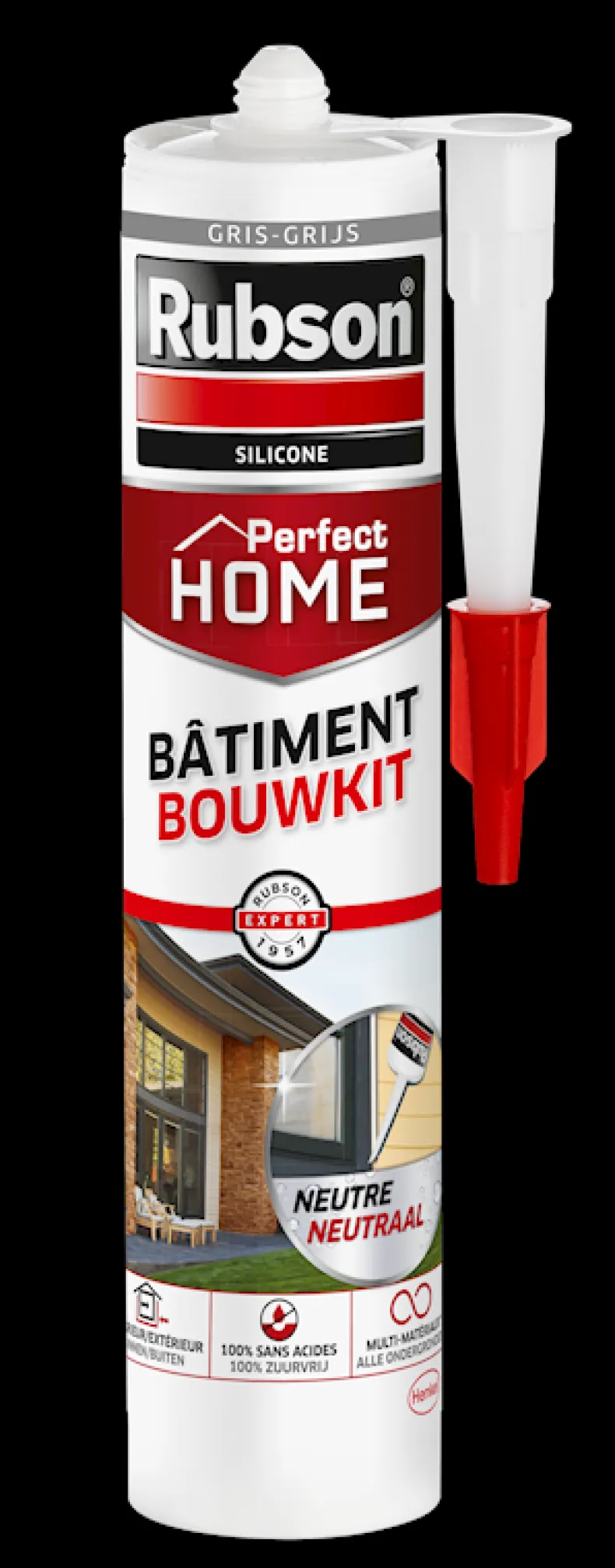 Bouwkit grijs 280 ml