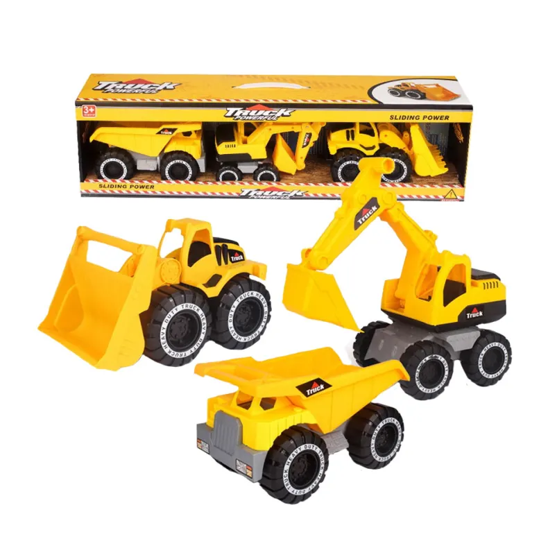 Bouwvoertuigen Speelset - Graafmachine, Shovel en Kiepwagen - 3 delig