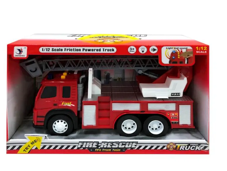 Brandweerwagen met licht en geluid