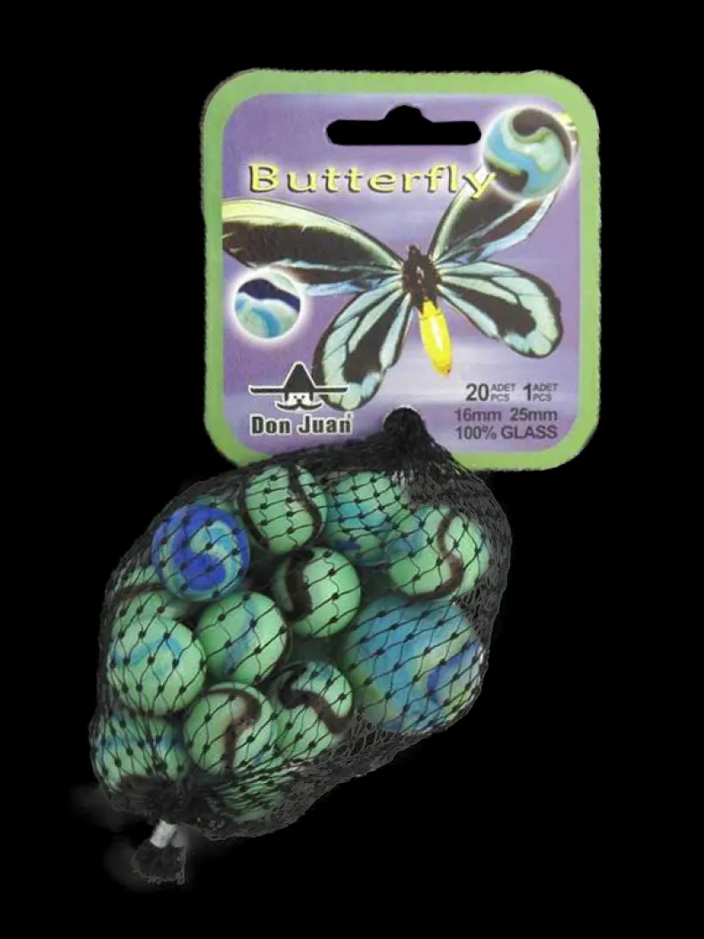 Butterfly knikkers 21 stuks