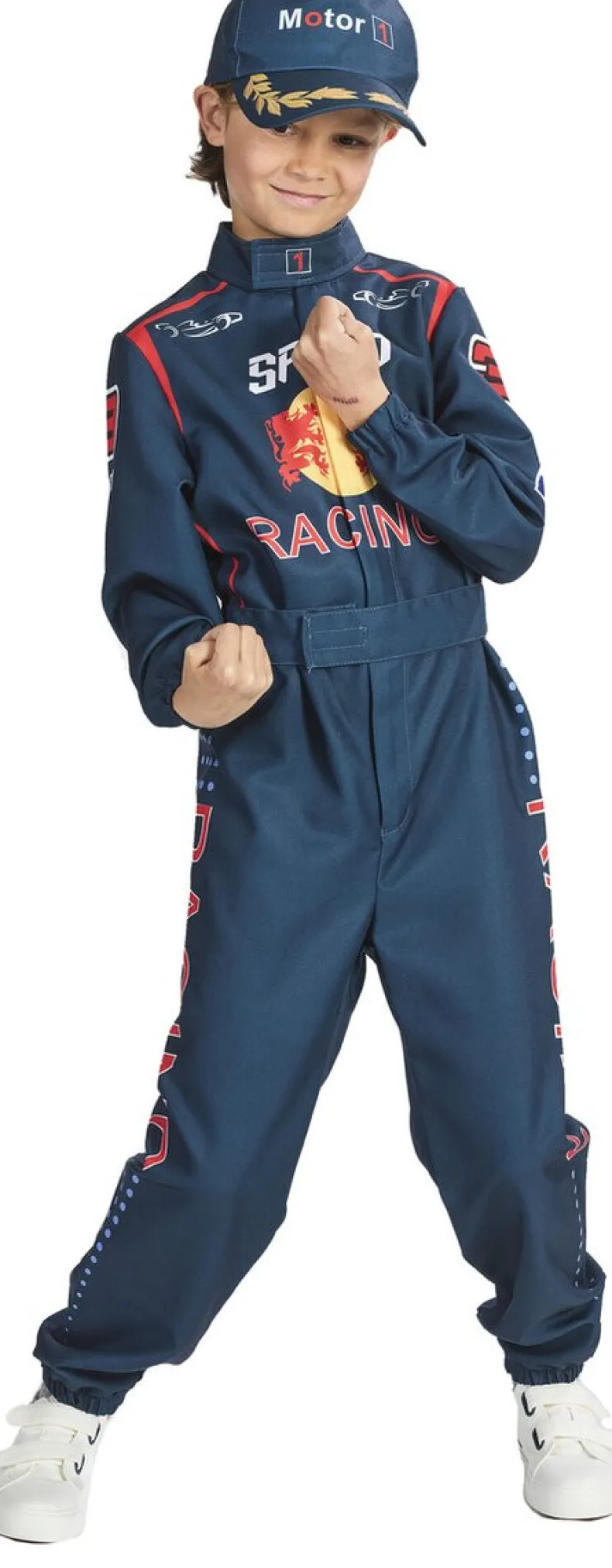Racepak Car Racer - Blauw - Maat 164