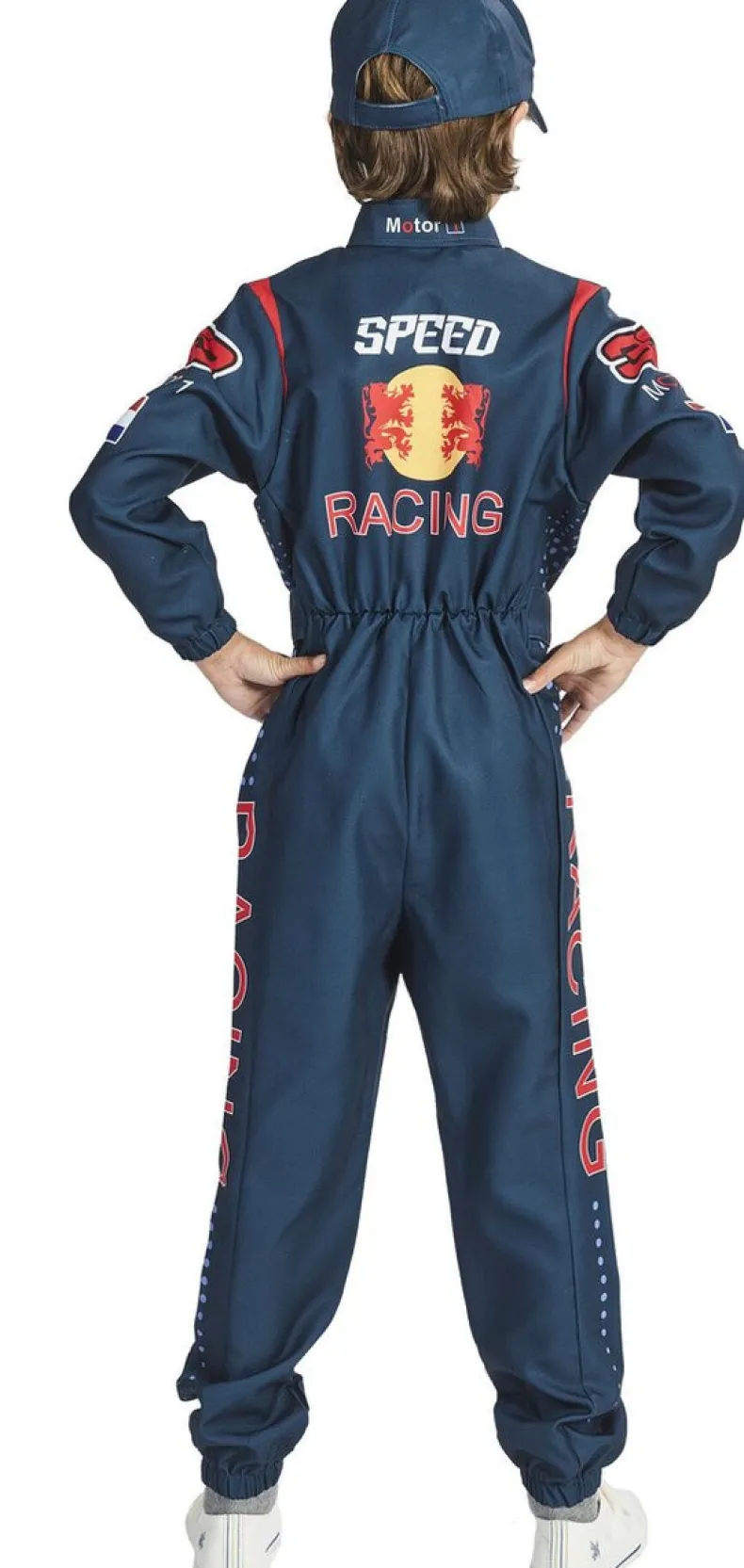 Racepak Car Racer - Blauw - Maat 164