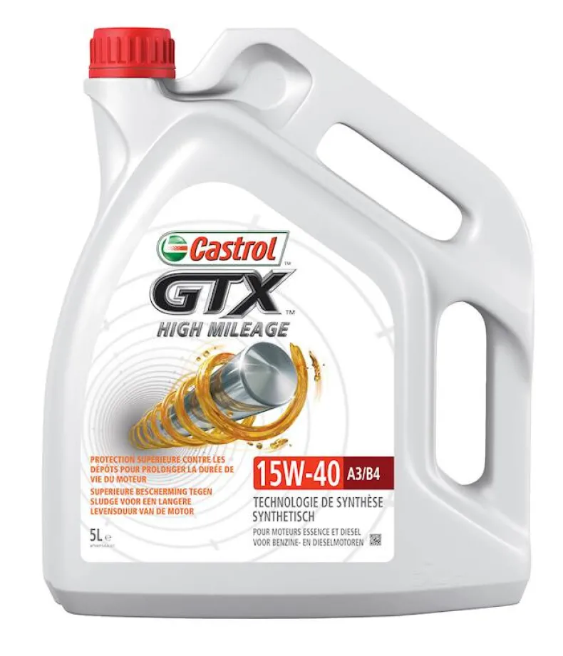 Castrol 15w40 GTX High Mileage A3/B3 5 l