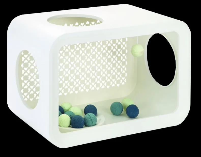 Cat cube play angora white