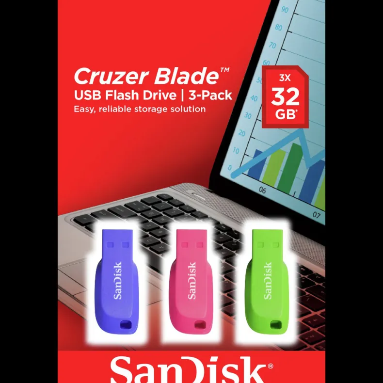 Cruzer Blade 32GB 3-pack