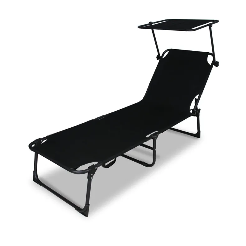 Cuba ligbed zwart 187x56x30 cm