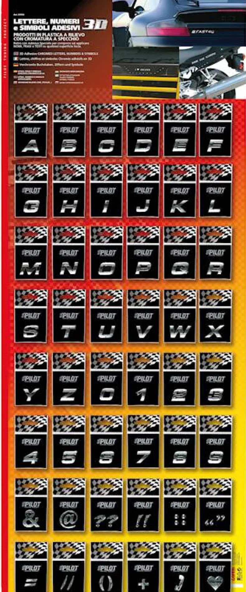 3D Letter 10x48pcs 18mm