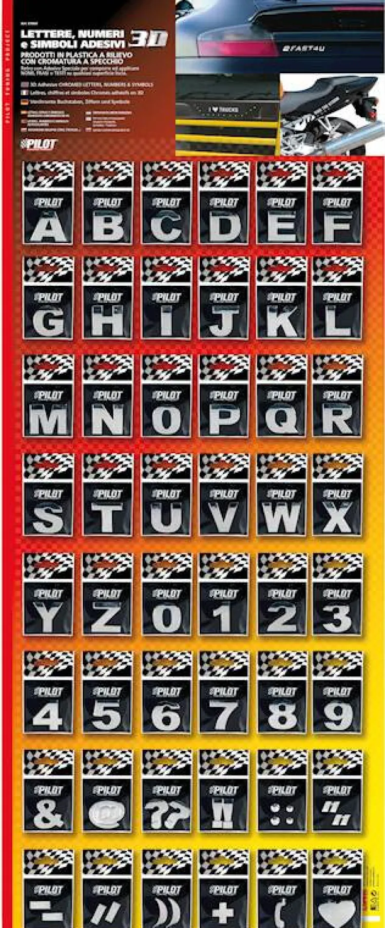 3D Letter 10x48pcs 28mm