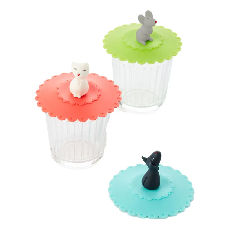 Deksel uit silicone diertjes 1 stuk