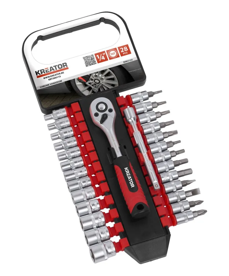 28-delige dopsleutelset 1/4''