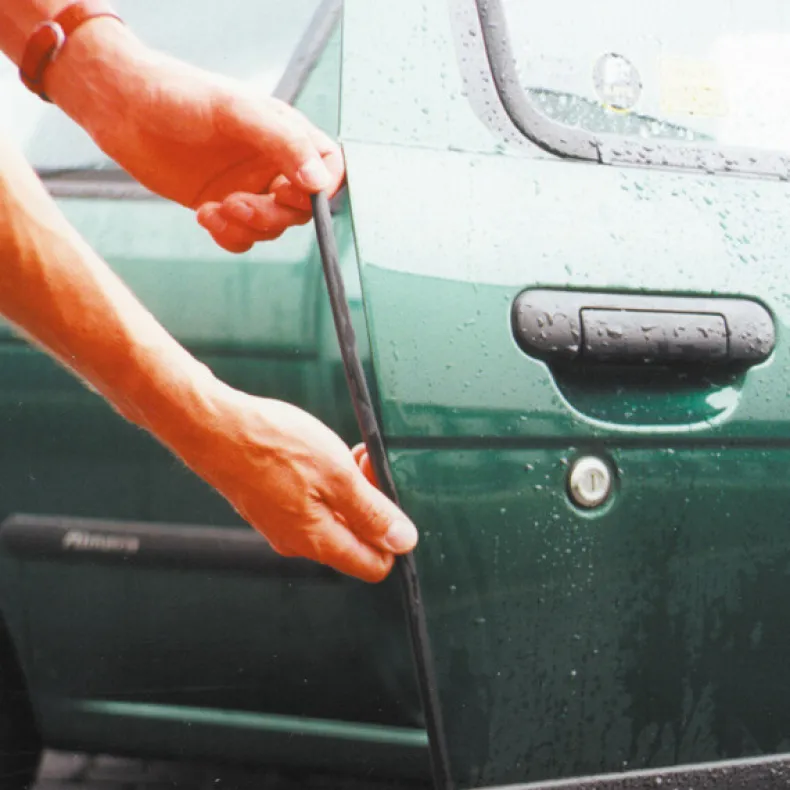 Deurbeschermset zwart 2 x 60 cm