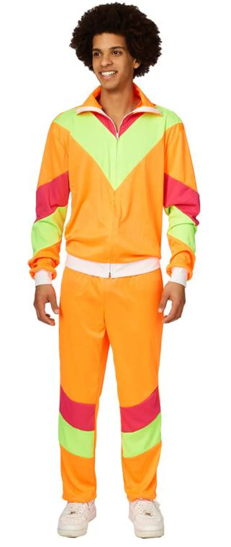 Trainingspak Man Fluo - Oranje/geel - Maat 48