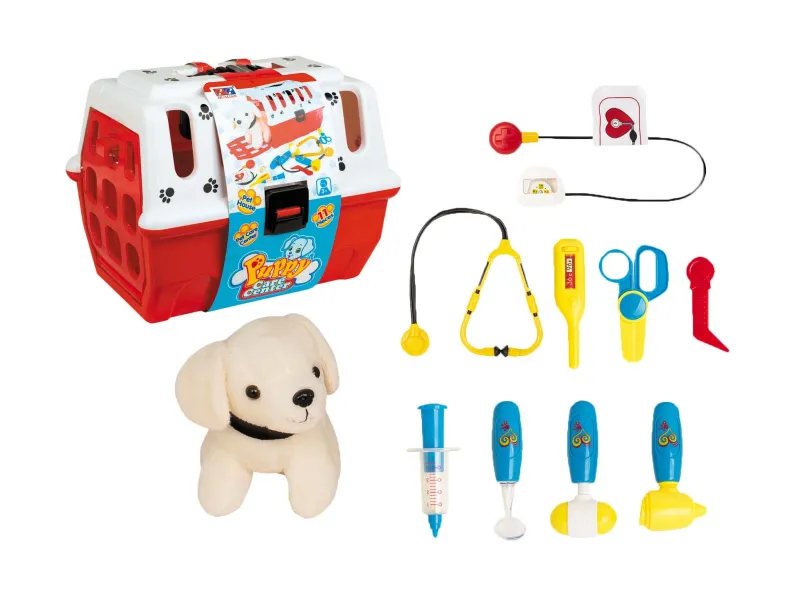 Dierenartskoffer met hond