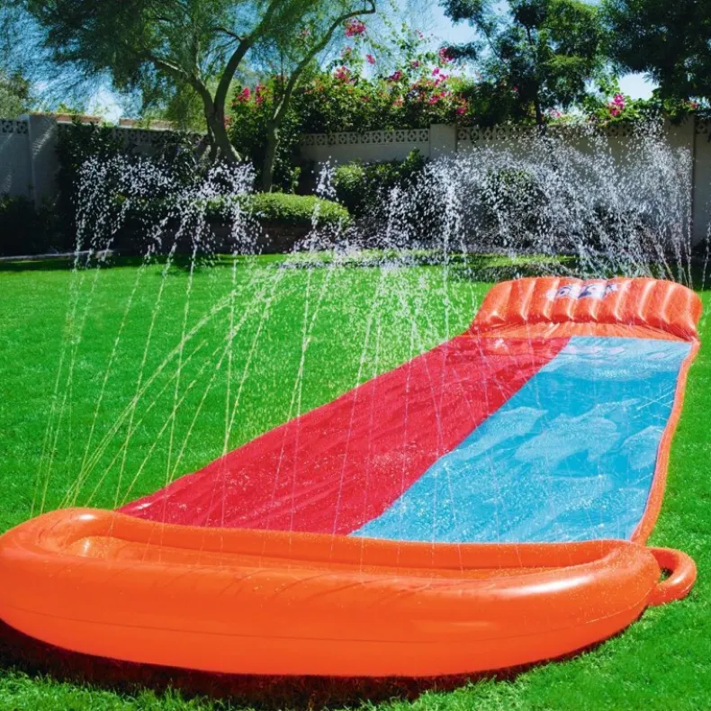 Dubbele waterglijbaan lengte 549 cm, hoogte 20 cm