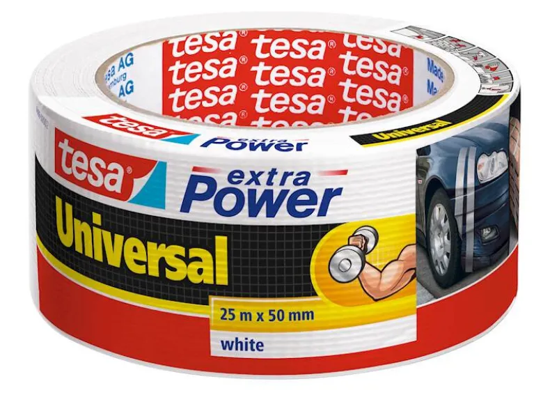 Duct tape 25 m x 50 mm wit