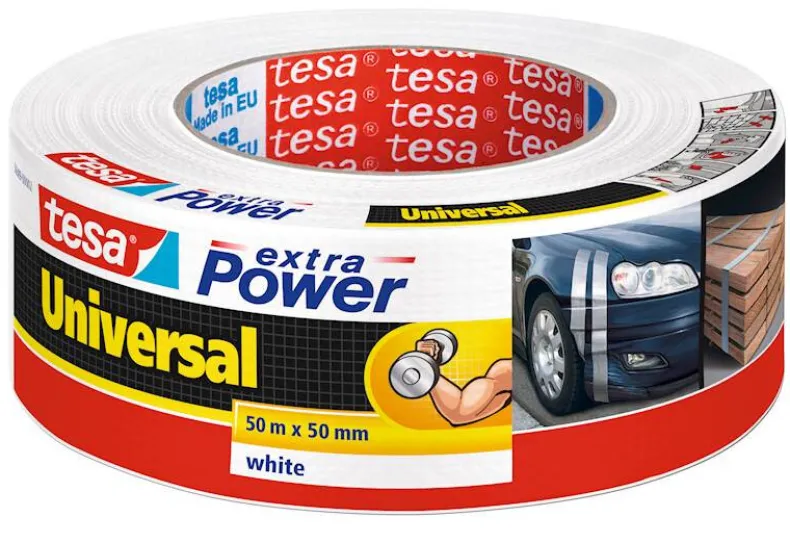 Duct tape 50 m x 50 mm wit