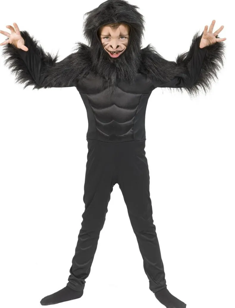 Verkleedpak Gorilla George - Maat 140