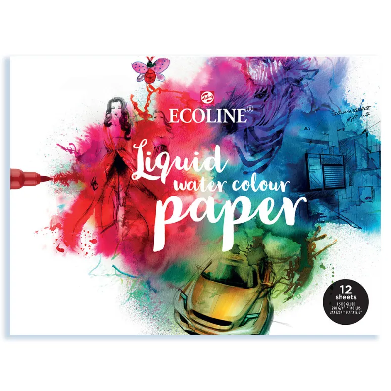 Ecoline Papierblok 24x30 (12 bladen) 290 gr