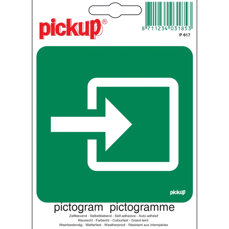 Pictogram normale ingang 10 x 10 cm