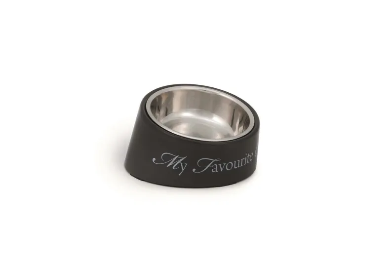 Eetbak 'My favourite cat' grijs 14 cm