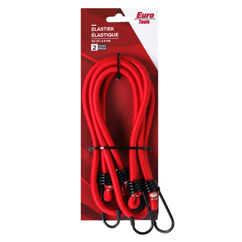 Elastiek 8 mm x 80 cm rood