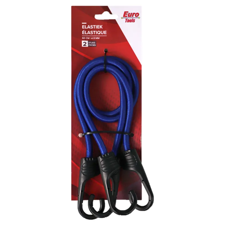 Elastiek 8mm x 60 cm blauw