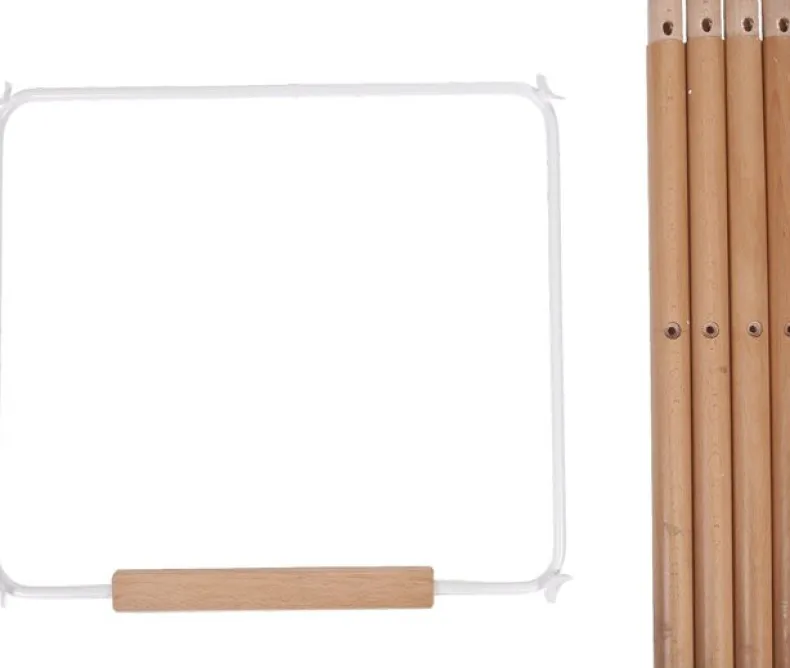 Evolu Extra Set Lange Poten + Voetsteun Hout Naturel Wit