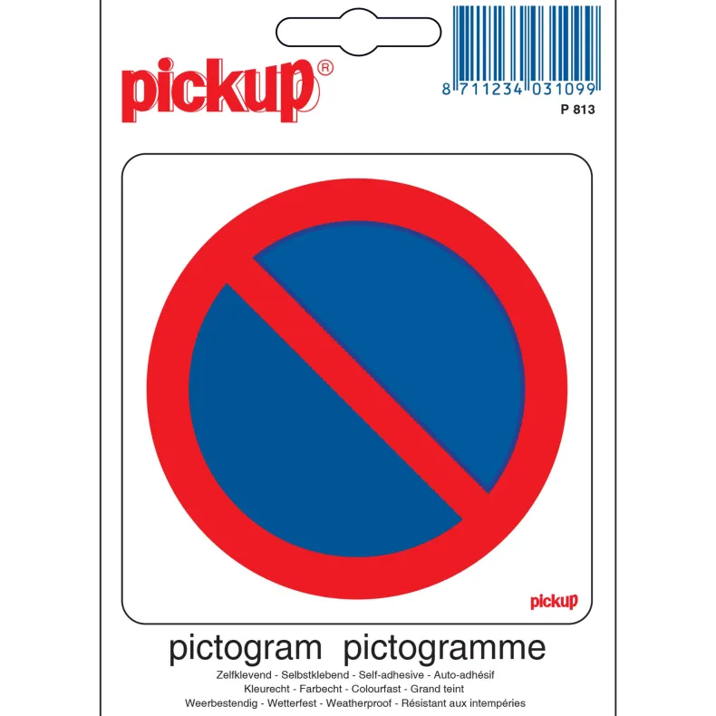 Pictogram verbod parkeren 10 x 10 cm