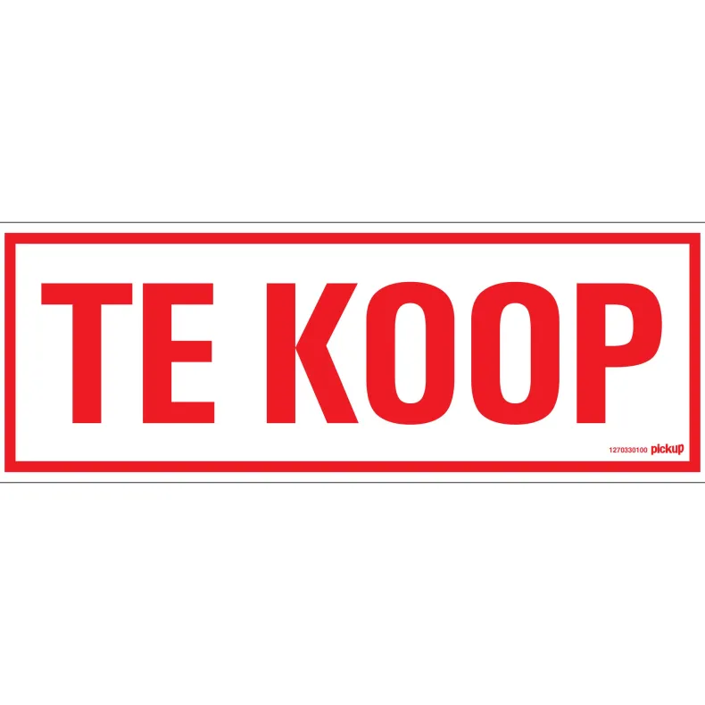 Pictogram te koop 33 x 12 cm